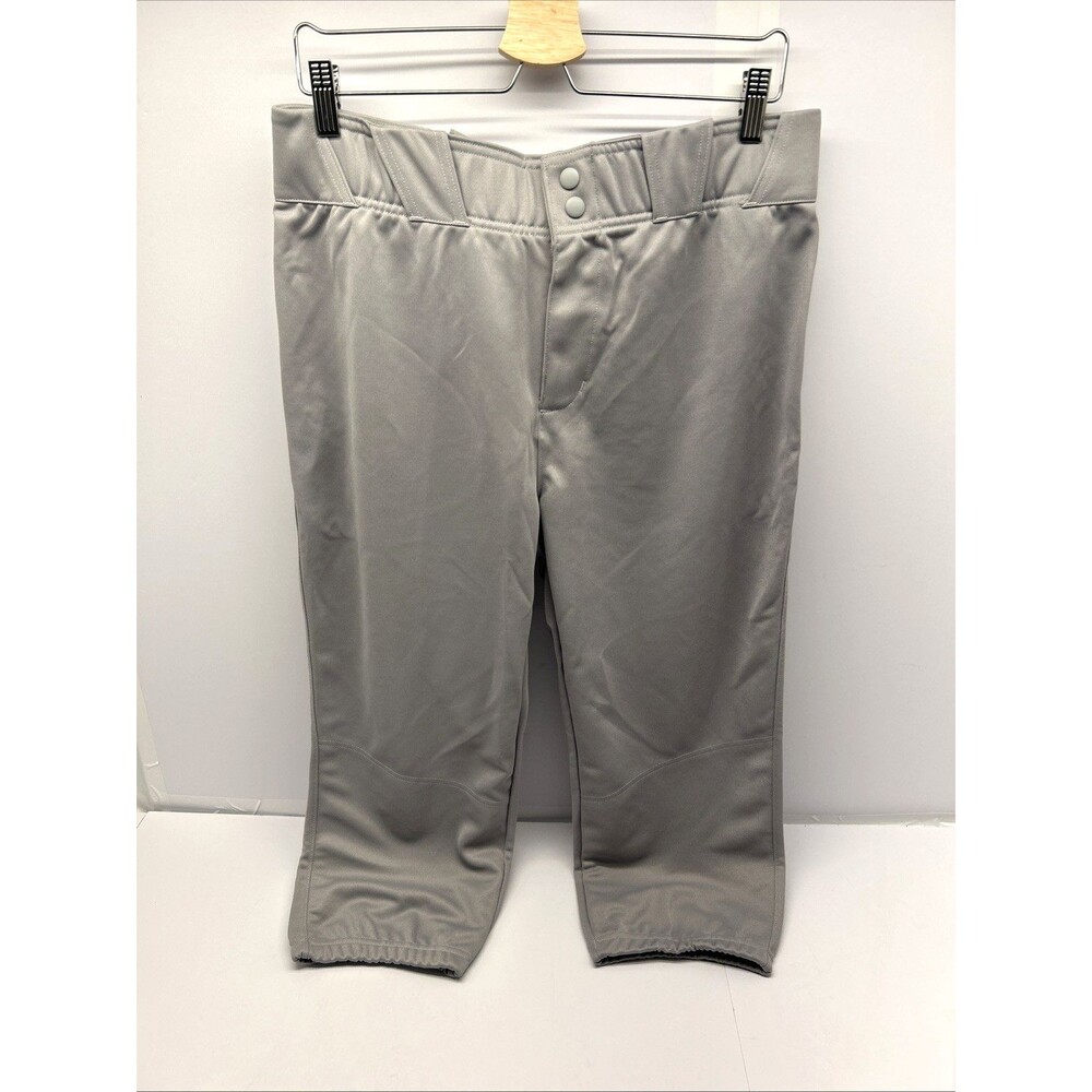 Adidas Mens Sz Lg Gray Icon Pro KLP Baseball Pants Elastic Waist Belt Loops New
